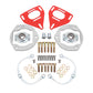 BMR 16-24 Chevy Camaro Caster Camber Plates - Red