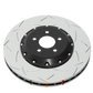 DBA 05-10 Ford Mustang GT / 11-13 V6 Front Slotted 5000 Series 2 Piece Rotor Assembled w/ Black Hat