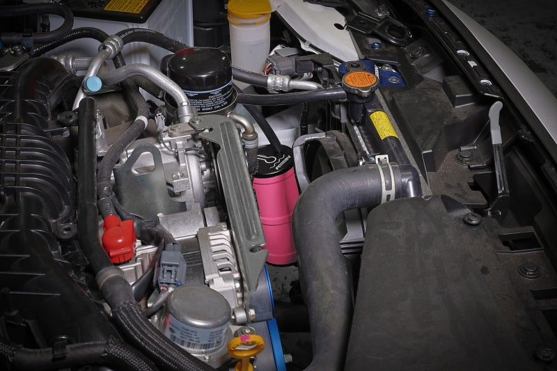 Perrin 13-25 Subaru BRZ / 04-21 Subaru STI / 02-25 Subaru WRX Coolant Overflow Tank - Hyper Pink