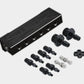 BLOX Racing 6-Port Billet Aluminum Black Universal with Fittings and Plugs