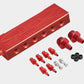 BLOX Racing Billet 6-Port Vacuum Manifold Kit - Red