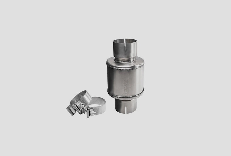 Corsa 304 Stainless Steel 3in Pro Series Packed Resonator (Slip Fit) (6-8DB) w/ 2 Clamps - Brushed