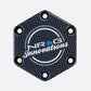 NRG Carbon Fiber w/ Blue Texalium Fabrics Horn Delete Button Circular Logo Front/ Back
