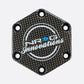 NRG Carbon Fiber w/ Chrome Gold Texalium Fabrics Horn Delete Button Circular Logo Front/ Back