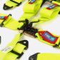NRG SFI 16.1 5PT 3in Seat Belt Harness with Pads / Latch Link - Neon Green