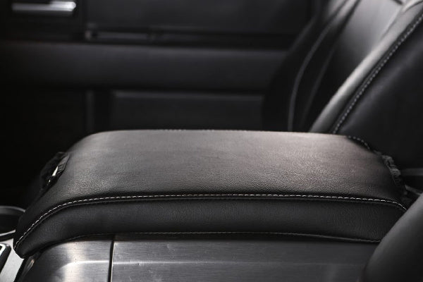 PRP 10-14 Ford Raptor  Center Console Cover- Black with Silver Stitch