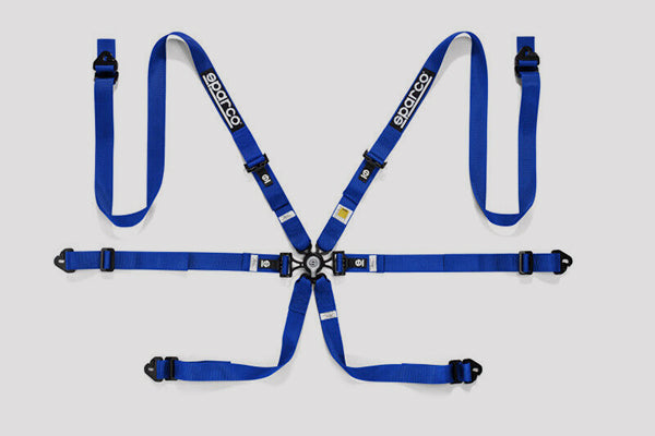Sparco Belt 6 Pt 2in Pd Blue