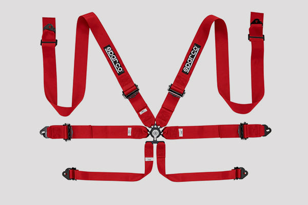 Sparco Belt H-3 Alu 6 Pt 3in. PD Red