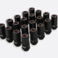 Wheel Mate Muteki HR50 Open End Lug Nuts - Black w/ Black Ring 14x1.50