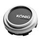 Konig Flow Formed Pop-in Center Cap - Heliogram/Neoform - Silver w/ Black Face