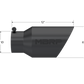 MBRP Universal Tip 6 O.D. Dual Wall Angled 4 inlet 12 length - Black Finish