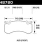 Hawk 2018 Audi S6 Premium Plus/Prestige 4.0L / Audi S6 Prestige 4.0L HP+ Front Brake Pads
