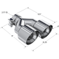 MBRP Universal T304 SS Dual Tip 4in OD/2.5in Inlet