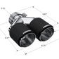 MBRP 3in ID / Dual 4in OD Out Staggered L 9.37in / R 9.87in Dual Wall Carbon Fiber Univ Exhaust Tip