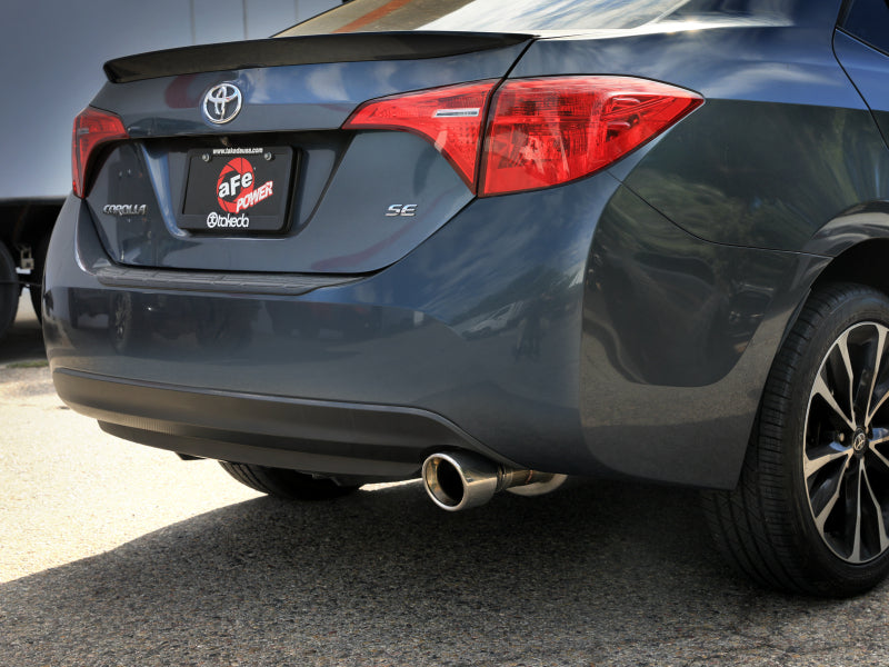 aFe 14-19 Toyota Corolla 1.8L Takeda 2.5in 304SS Axle-Back Exhaust w/ Polished Tip