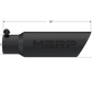 MBRP Universal Tip 3.5 O.D. Dual Wall Angled 2.5 inlet 12 length - Black Finish
