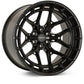 Vossen HFX-1 24x10 / 6x135 / ET25 / Deep / 87.1 CB - Satin Black Wheel