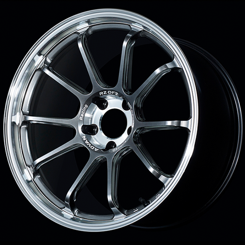 Advan RZ-DF2 19x8.5 / +45 Offset / 5-114.3 / 73mm Bore / Diamond Cut & Hyper Platinum Black