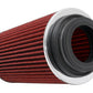 K&N Universal Air Filter Chrome Round Tapered Red -4in Flange ID x 1.125in Flange Length x 5.5in H