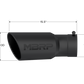 MBRP Universal Tip 6in OD 5in Inlet 15.5in Length 30 Deg Bend Angled Rolled End Black