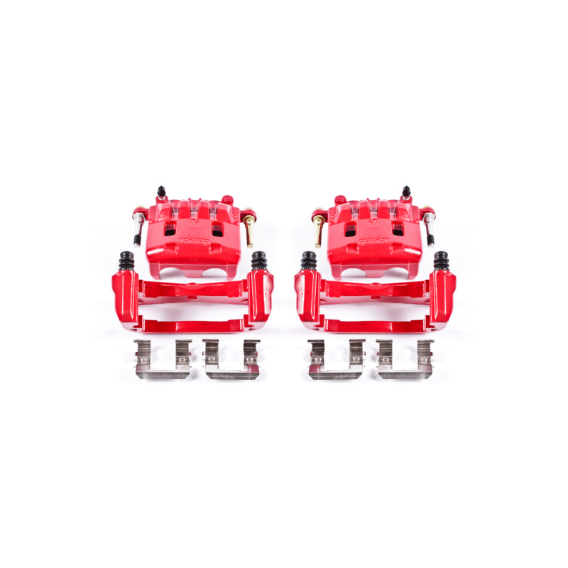 Power Stop 16-17 Subaru Crosstrek Front Red Calipers w/Brackets - Pair