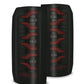 AlphaRex 87-96 Ford Bronco/F-150 Luxx-Series LED Tail Lights - Black Red