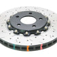 DBA 05-10 Ford Mustang GT / 11-13 V6 Front Drilled & Slotted 5000 Series 2 Piece Rotor w/ Black Hat