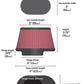 K&N Filter Universal Clamp-On Filter 2in Flange / 2-23/32in Base / 3in x 2in Top / 2-3/4in Height