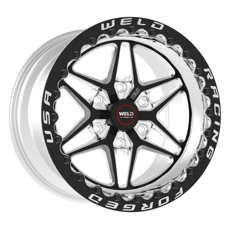 Weld S81 17x10 / 5x115 BP / 5.2in BS Black Wheel (High Pad) - Black Single Beadlock MT