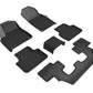 3D MAXpider 2017-2019 Audi Q7 Kagu 1st & 2nd & 3rd Row Floormats - Black