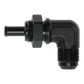 DeatschWerks 10AN Male Flare Bulkhead to 3/8in Hose Barb 90-Degree
