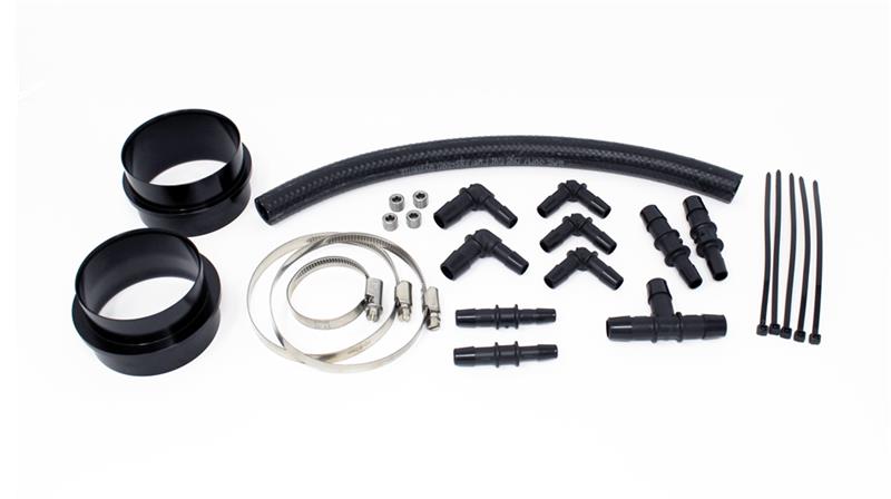 Torque Solution Turbo Inlet Hose Black (Recirc): 02-07 Subaru WRX / 04-20 STI / 05-09 Legacy GT