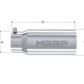 MBRP Universal Tip 5 O.D. Dual Wall Straight 4 inlet 12 length