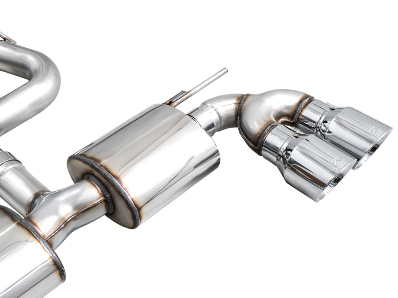 AWE MK8 Volkswagen Golf R Touring Edition Exhaust - Chrome Silver Tips