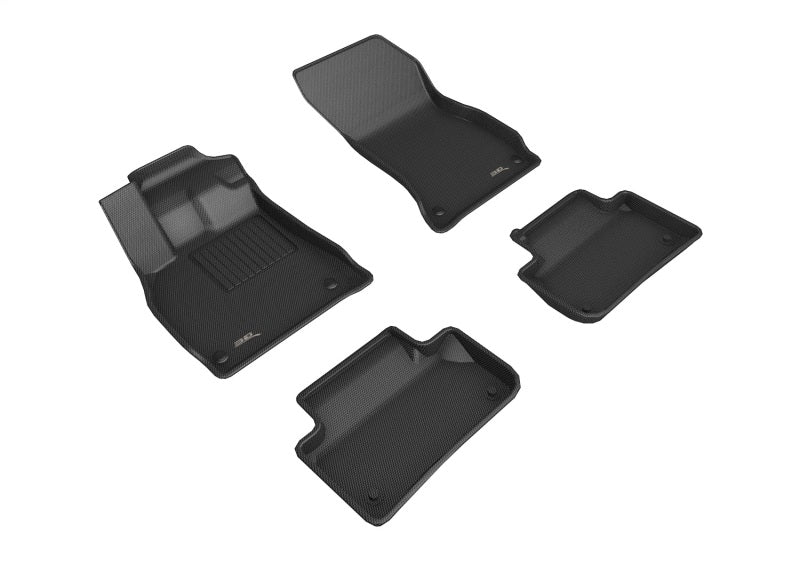 3D MAXpider 2018-2020 Audi Q5 Kagu 1st & 2nd Row Floormats - Black