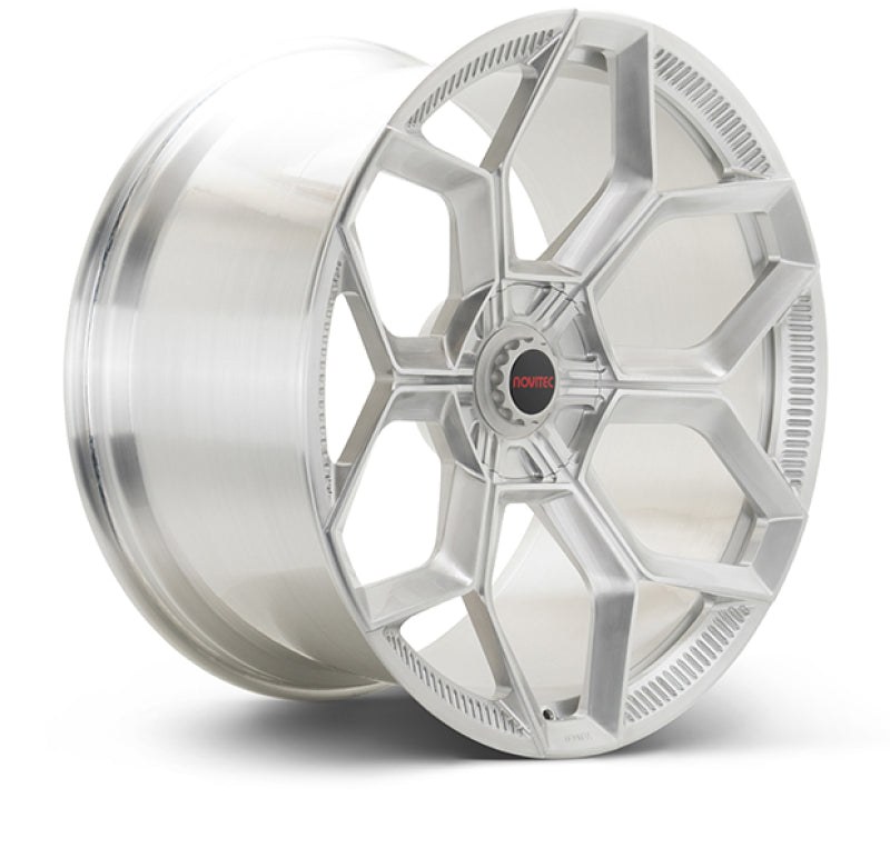 Vossen x Novitec NL5-5L 19x8.5 ET:22 Brushed - Gloss Clear Lamborghini Huracan Front Wheel
