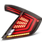 AlphaRex 16-21 Honda Civic Hatchback/ Type-R FK8 Nova-Series LED Tail Lights (Pair) - Black