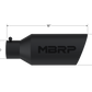 MBRP Universal Exhaust Tip 7in O.D. Rolled End 4in Inlet 18in Length - Black