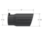 MBRP Universal Tip 6 O.D. Dual Wall Angled 5 inlet 12 length - Black Finish