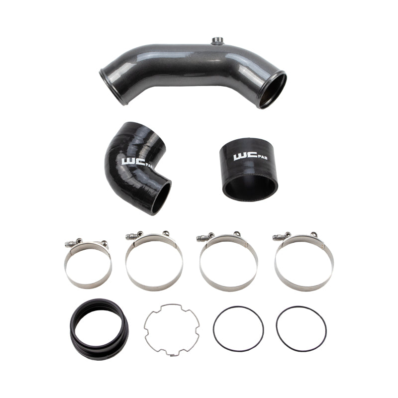 Wehrli 2017+ Ford 6.7L Power Stroke 3.in Cold Side Intercooler Pipe - Fine Texture Black