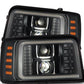 AlphaRex 92-96 Ford F-Series/Bronco PRO-Series Proj Headlight Blk w/Seq. Sig & DRL
