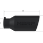 MBRP Universal Tip 8in OD Rolled End 5in Inlet 18in Length T304 - Black