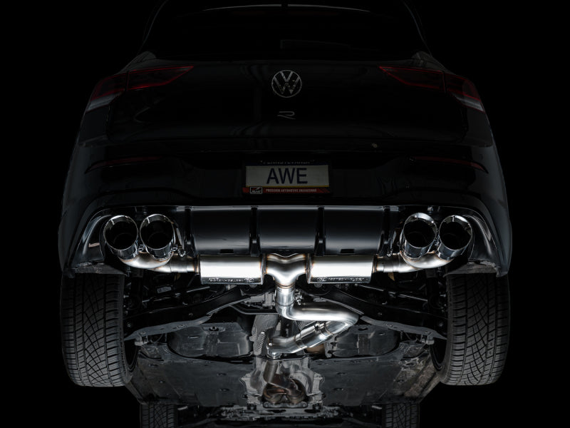 AWE MK8 Volkswagen Golf R Touring Edition Exhaust - Chrome Silver Tips