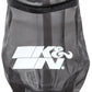 K&N 4.5in Base ID x 3.5in Top ID x 6in H - Black - Round Tapered - DryCharger Air Filter Wrap