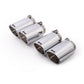 Remus Stainless Steel 102mm Angled Rolled Edge Chrome Tail Pipe Set (Quad Tips)