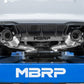 MBRP 18-22 BMW M2 Competition 3.0L T304 SS 3in Resonator-Back Exhaust Quad Rear w/ Carbon Fiber Tips