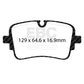 EBC 20-24 Audi A8 Quattro D5 3.0T/Electric Hybrid Bluestuff Rear Brake Pads