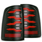 AlphaRex 09-18 Dodge RAM LUXX-Series LED Taillights Black Red w/Actv Light & SS