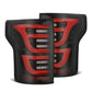 AlphaRex 15-20 Ford F-150 Luxx LED Tail Lights (Pair) Black/Red (Not For Blind Spot Sensor Models)