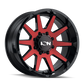 ION Type 143 20x9 / 8x170 BP / 18mm Offset / 125.2mm Hub Gloss Black/Red Machined Wheel